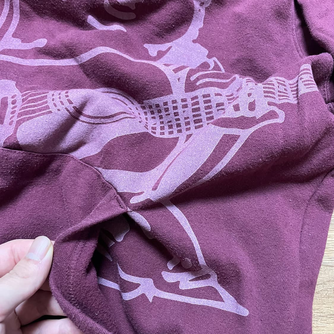 True Religion 트루릴리전 부처 후드티 버건디 상품이미지3