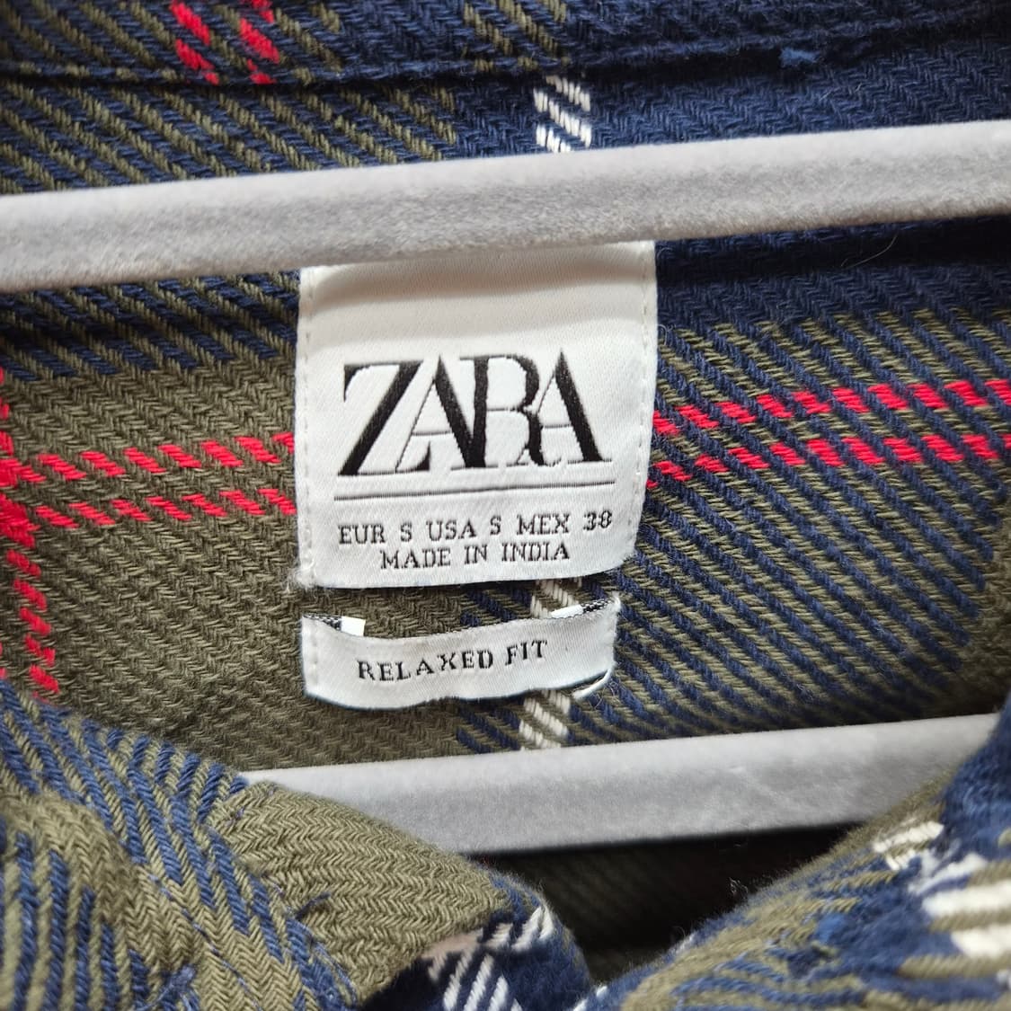 자라 릴렉스핏 체크 셔츠(새상품) 상품이미지2