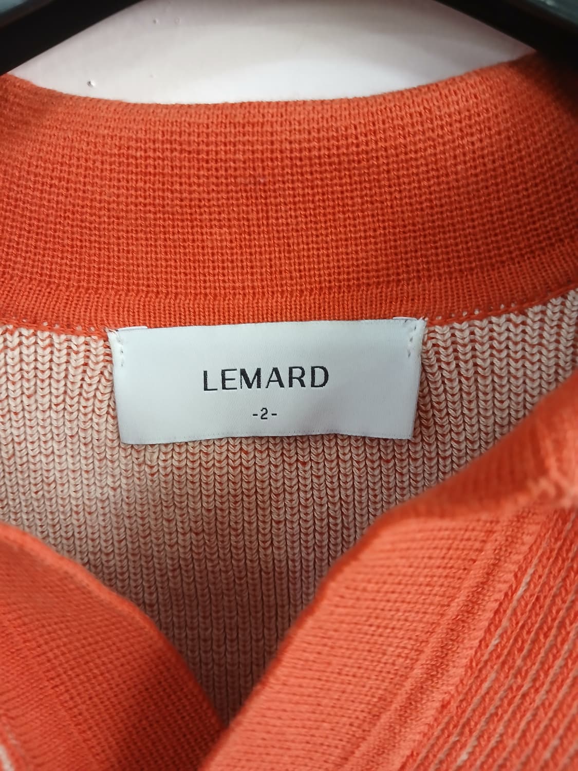 리마드 오렌지 반팔 니트 폴로티 상품이미지6