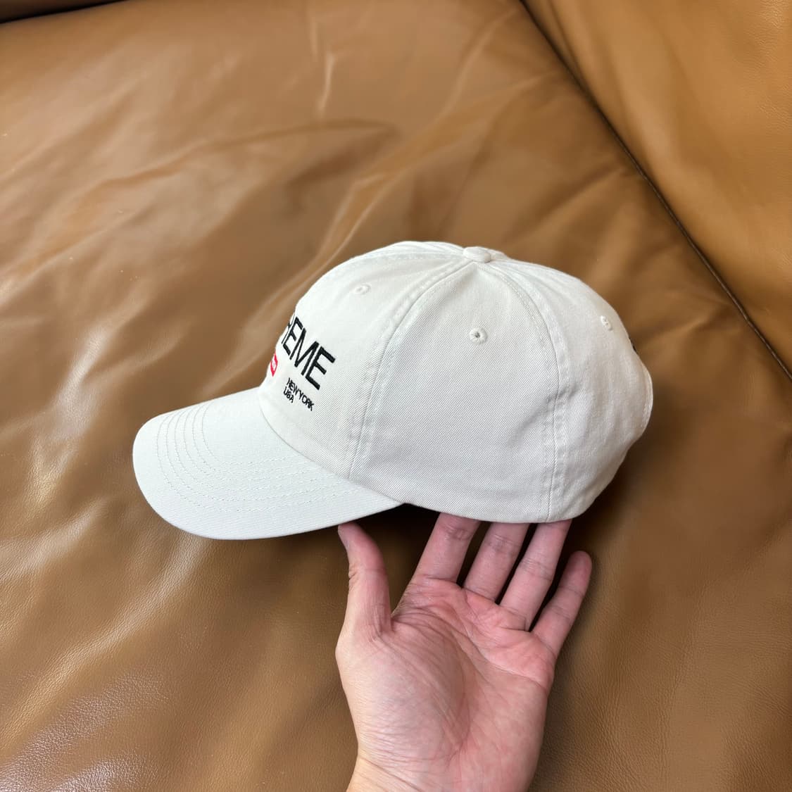 Supreme 슈프림 Est.1994 워시드 스톤 6패널 볼캡 모자 상품이미지4