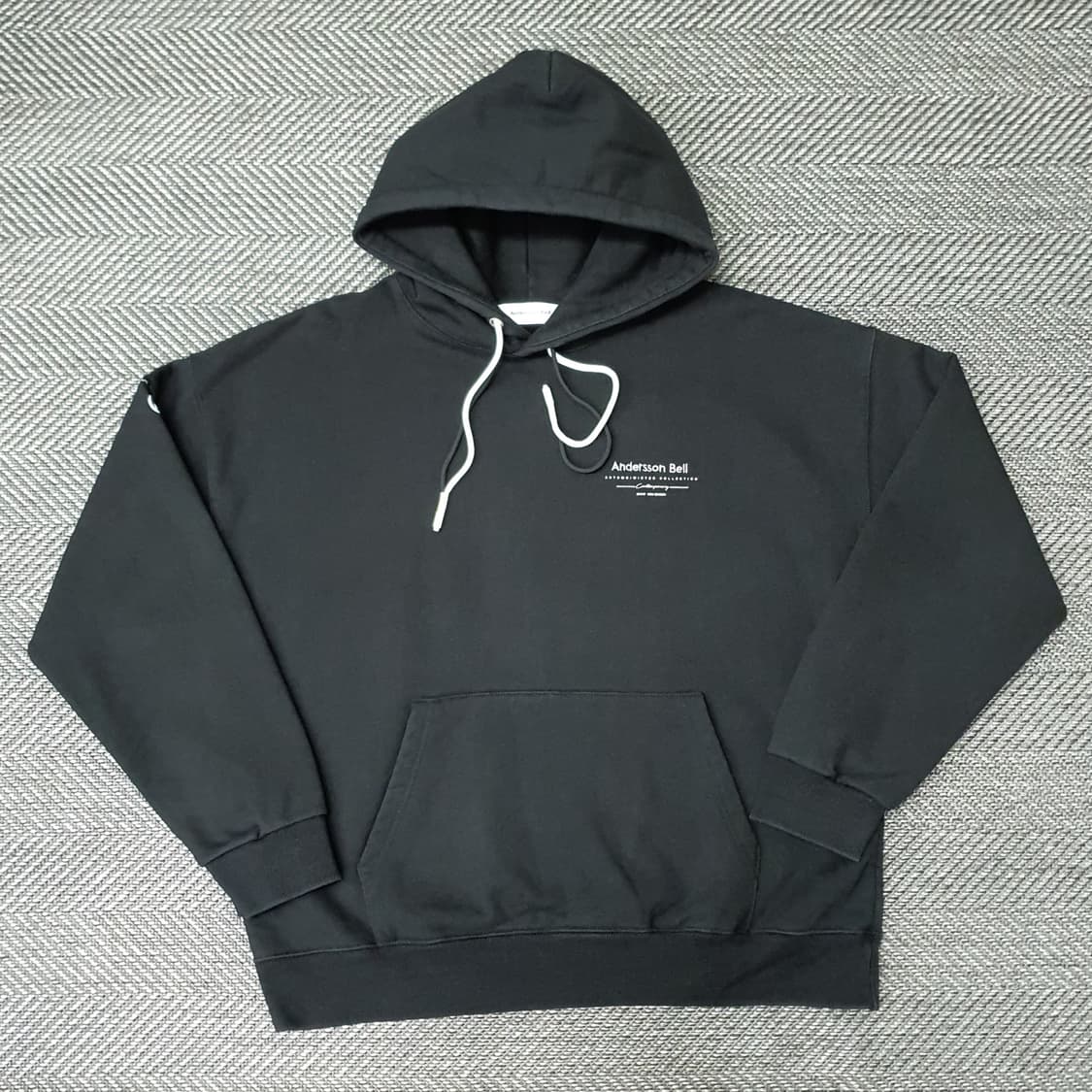 앤더슨벨 오버핏 기모 후드티 남자105 상품이미지1