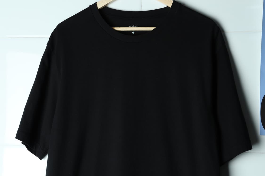 (L-XL) 무신사 스탠다드 반팔 티셔츠 블랙 무지 박시-H33332 상품이미지3