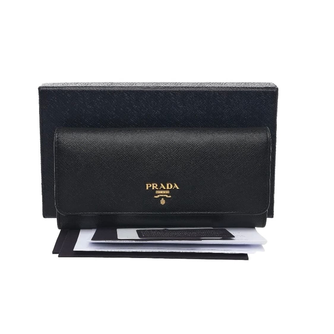 프라다 사피아노 메탈로고 카프스킨 장지갑 상품이미지1