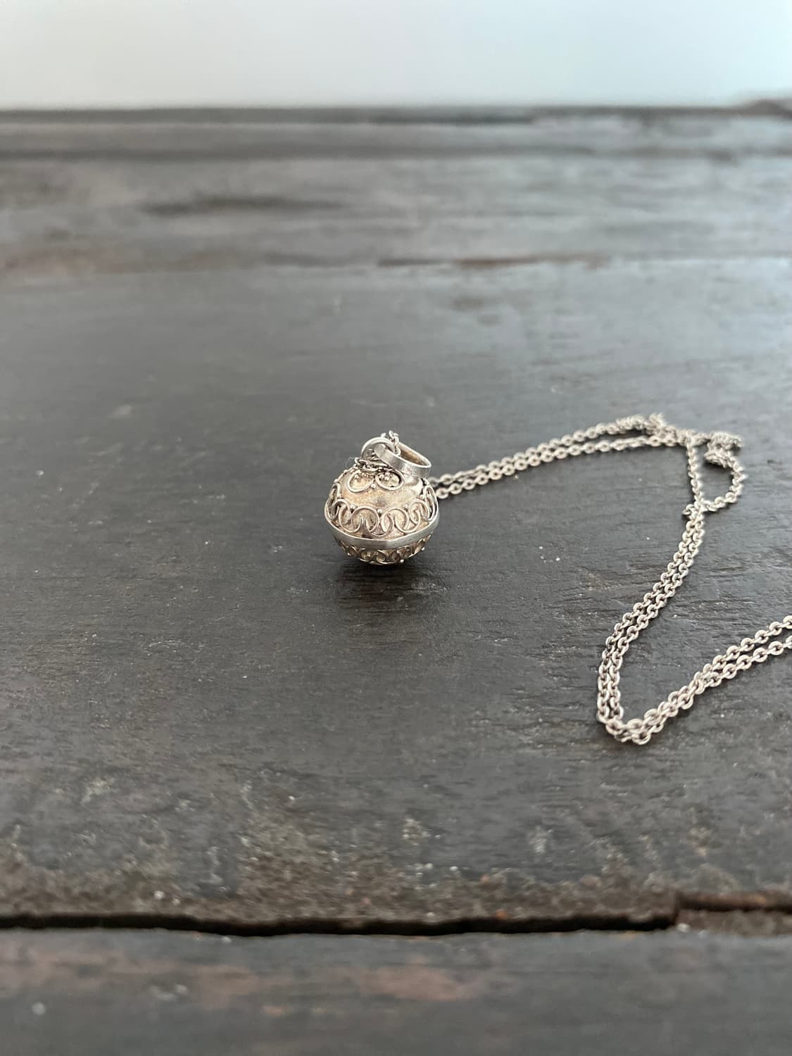 antique bell 925silver necklac 상품이미지2