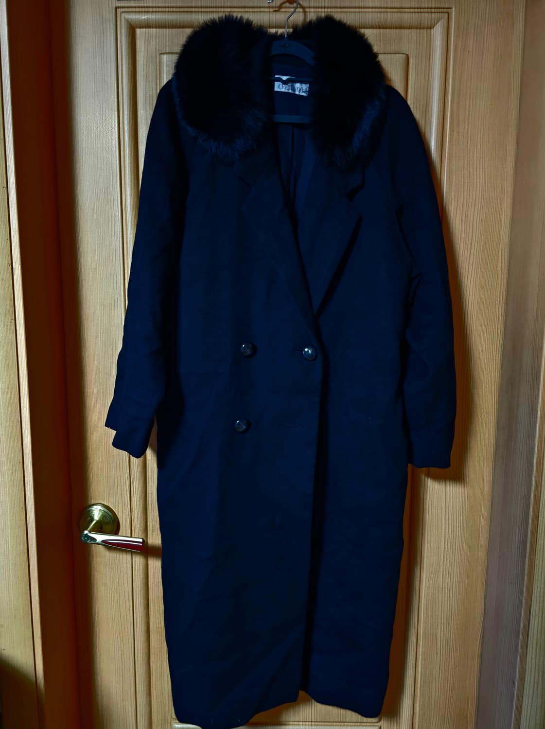 캐시미어100% 블랙고급롱코트 상품이미지1