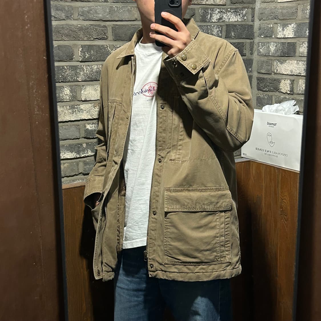 L) 체로키 카키색 사파리 자켓 상품이미지9