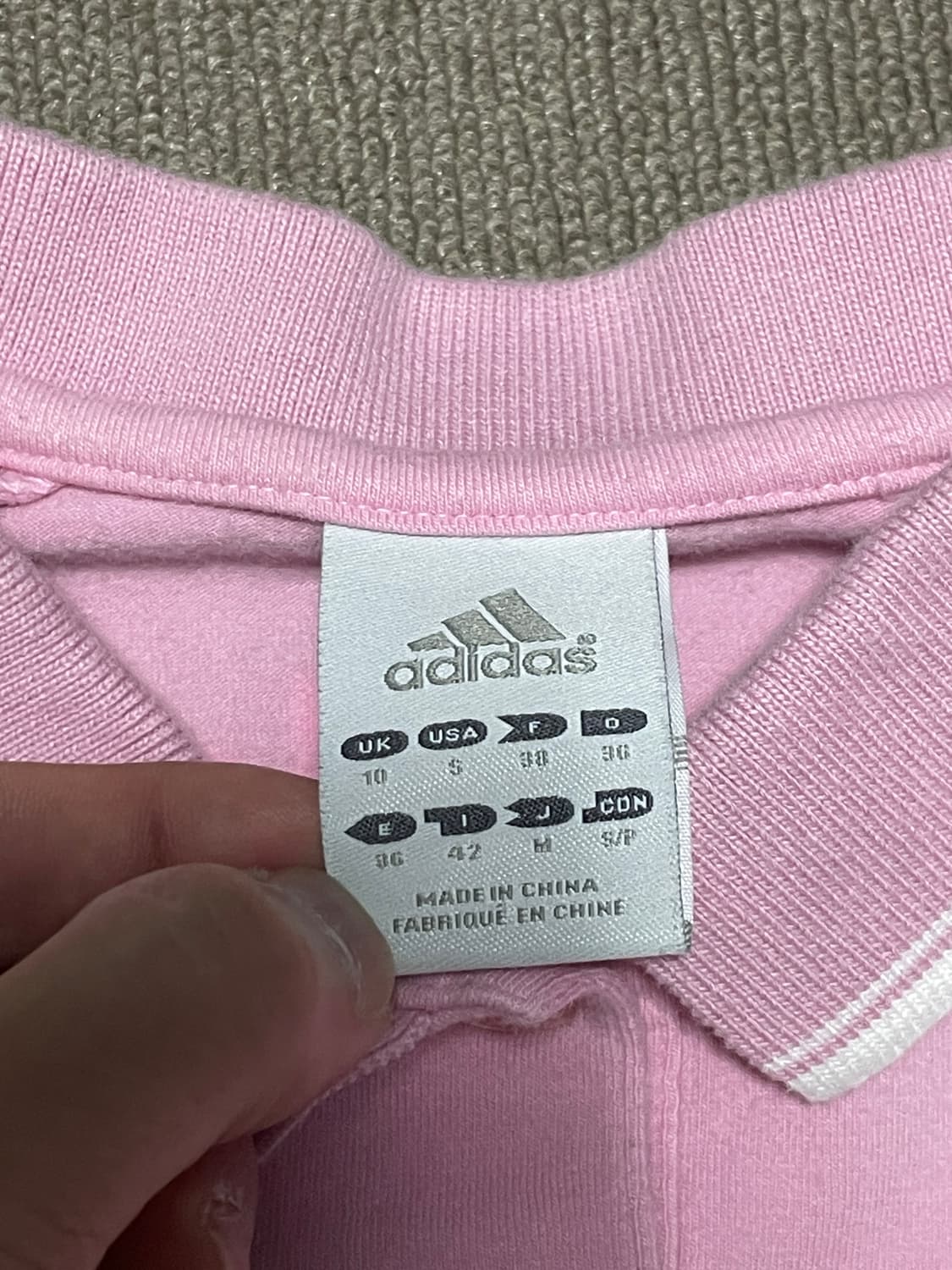 아디다스 핑크 배색 폴로 티셔츠 J02720 상품이미지5
