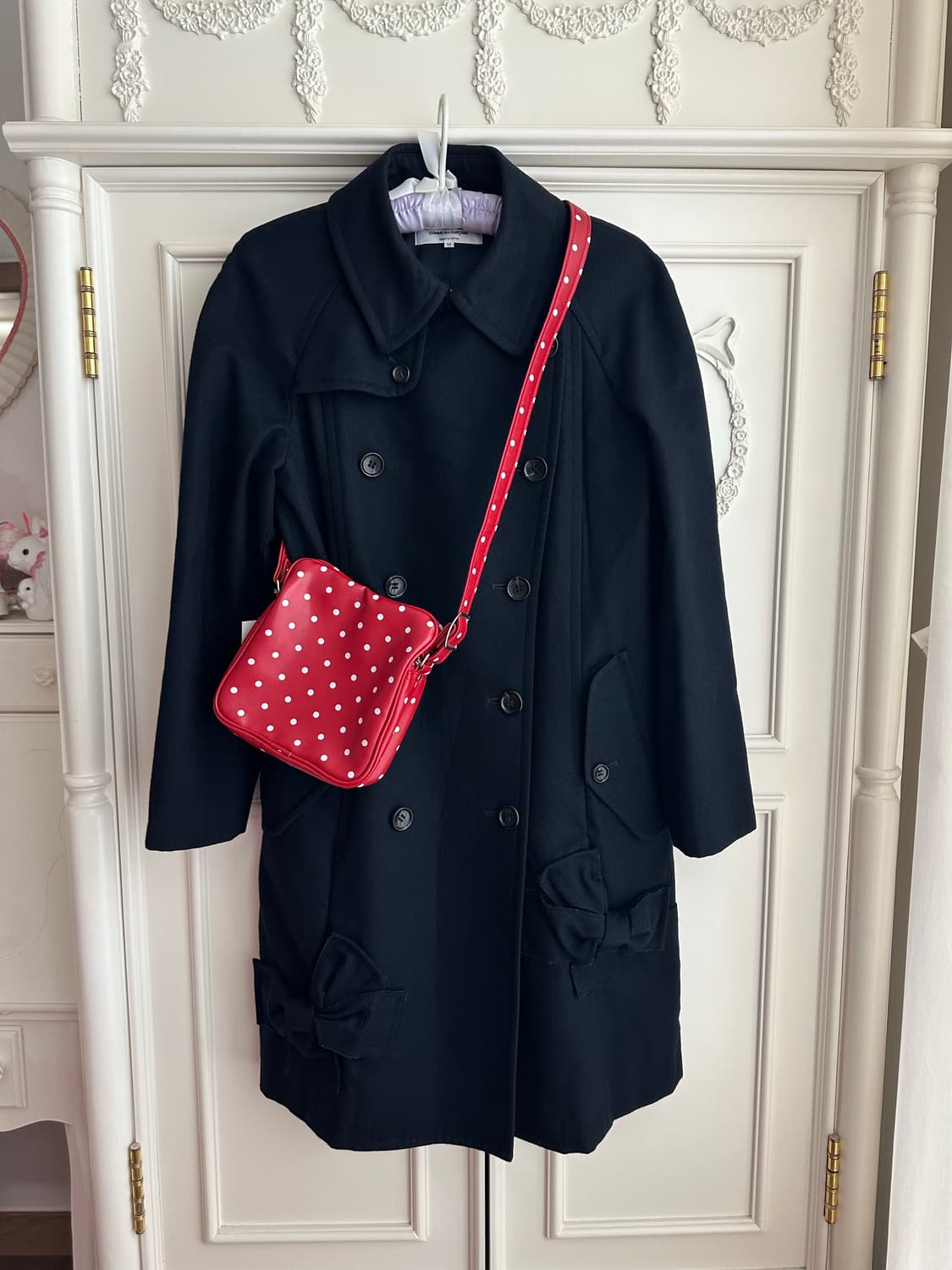 Comme des Garcons ribbon applique coat 상품이미지1