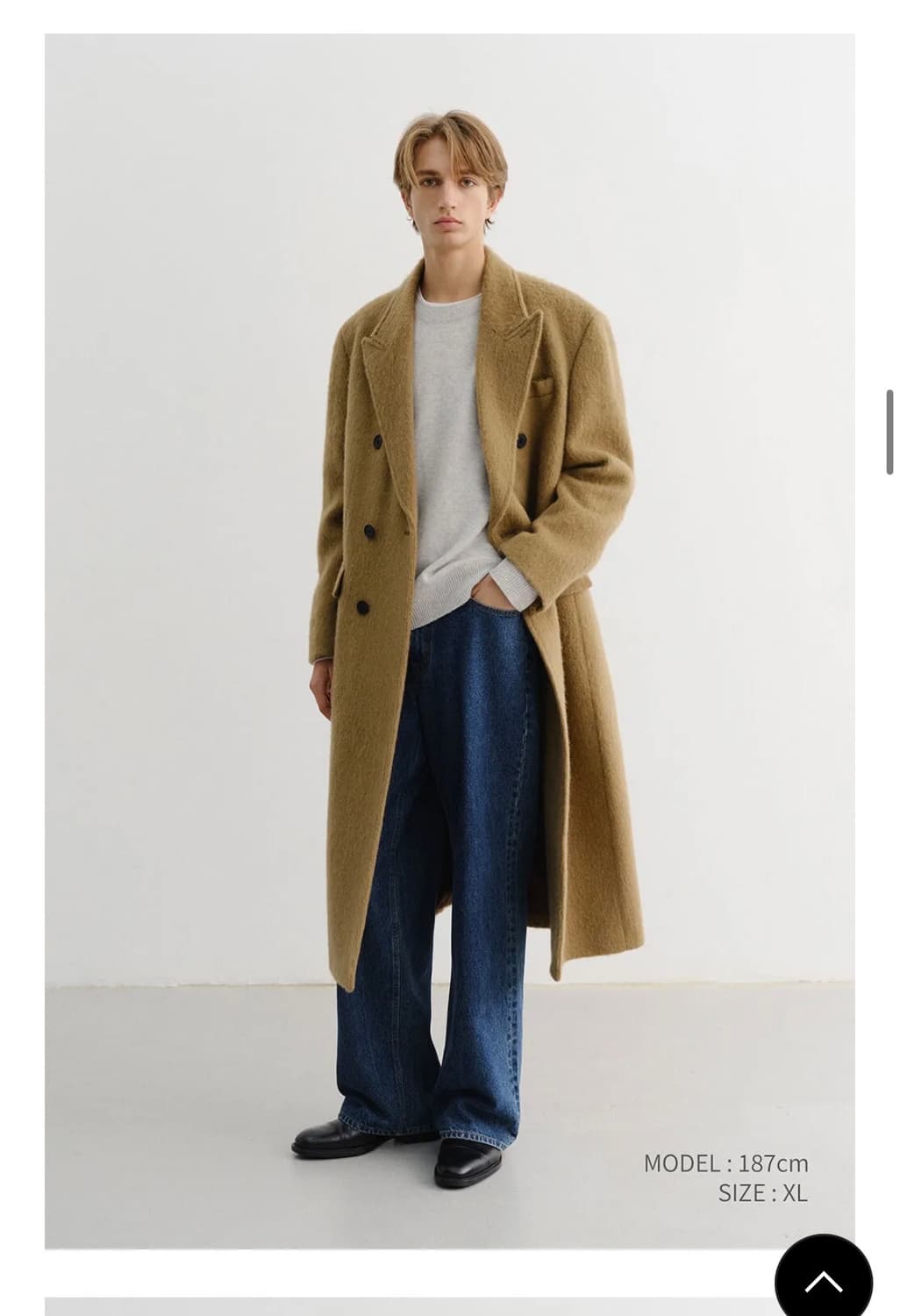 던스트 알파카 코트 카멜 새상품 M  상품이미지1