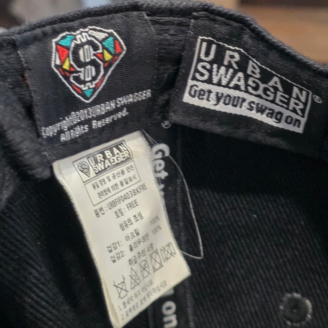 L5-5:어반스웨거 블랙 & 헤링본 챙 스냅백(56-59 cm) 상품이미지8