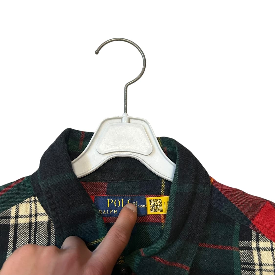 (L)폴로 신형 qr탭 패치워크 셔츠 상품이미지4