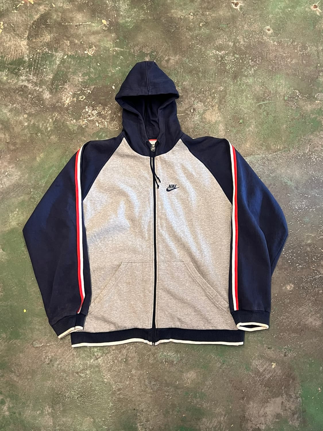 [XL] 올드 나이키 유럽 EU 후드집업 배색 자켓 상품이미지1
