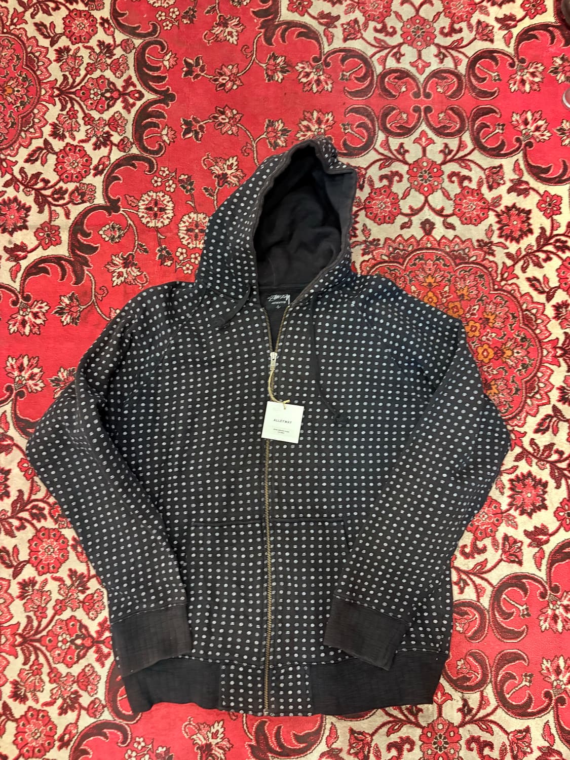 Stüssy All-over Pattern Zip-up Hoodie 상품이미지1