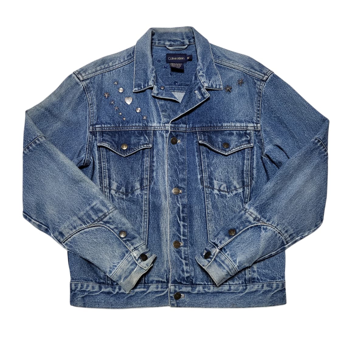 (M) Y2K CK 캘빈클라인 스터드 데님자켓 락시크 펑크자켓 상품이미지2