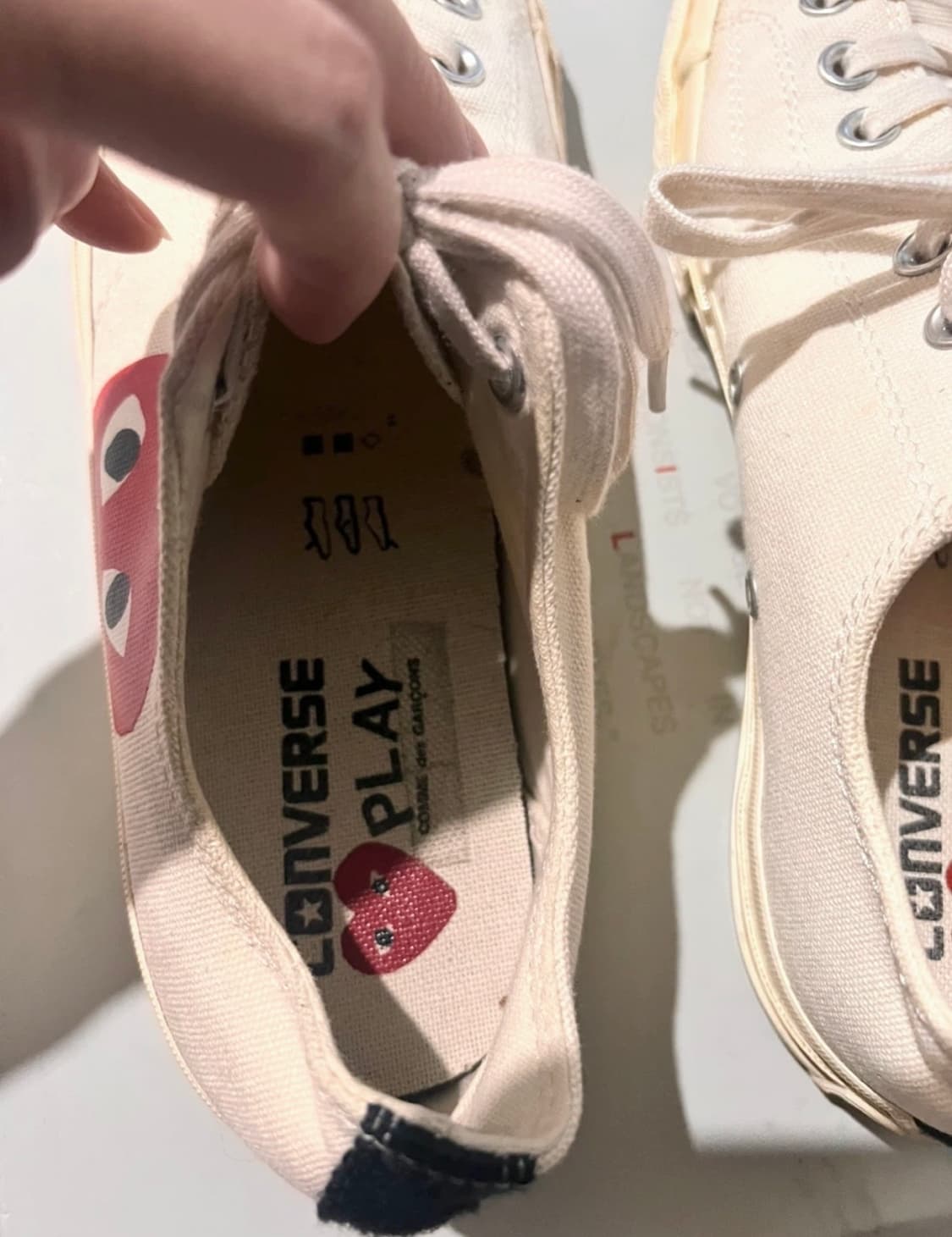 [정품] 컨버스 X 꼼데가르송 플레이 척 70 로우 아이보리 265 상품이미지4