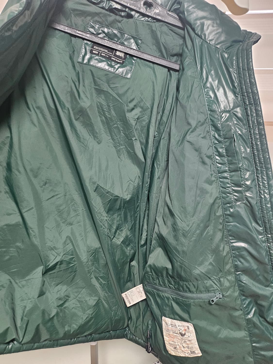 브라운브레스 유광패딩 M 녹색 상품이미지5