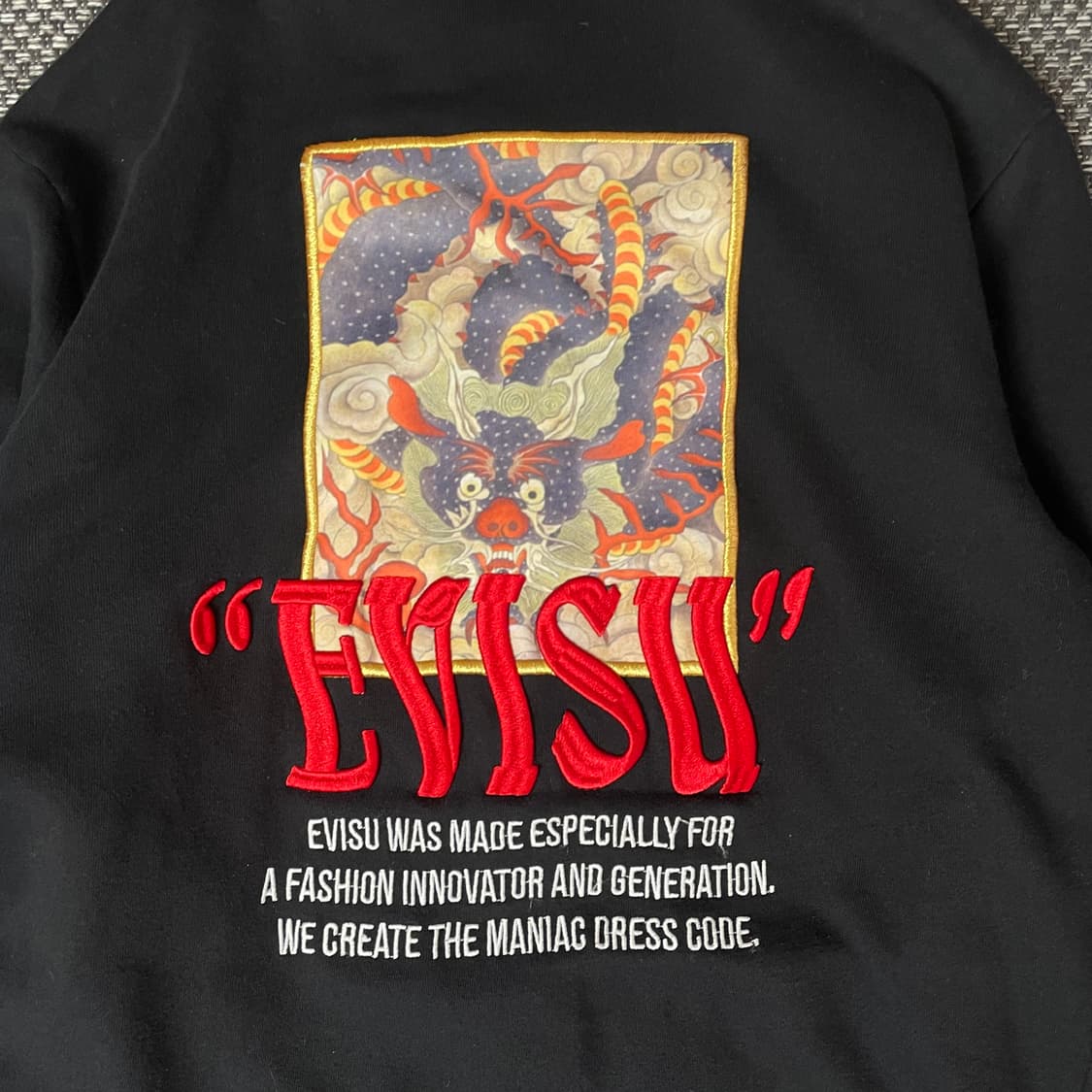 에비수 드래곤 프린팅 후드 집업 105 상품이미지7