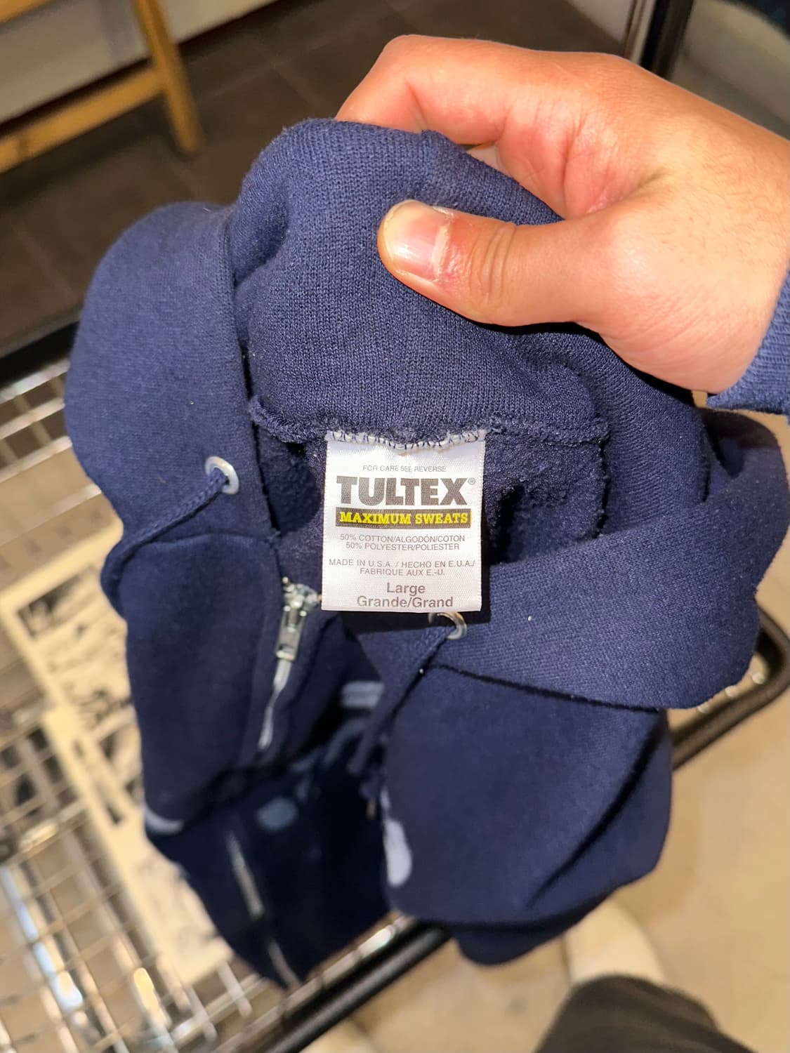 90’s Tultex stencil work hood zip-up  상품이미지10