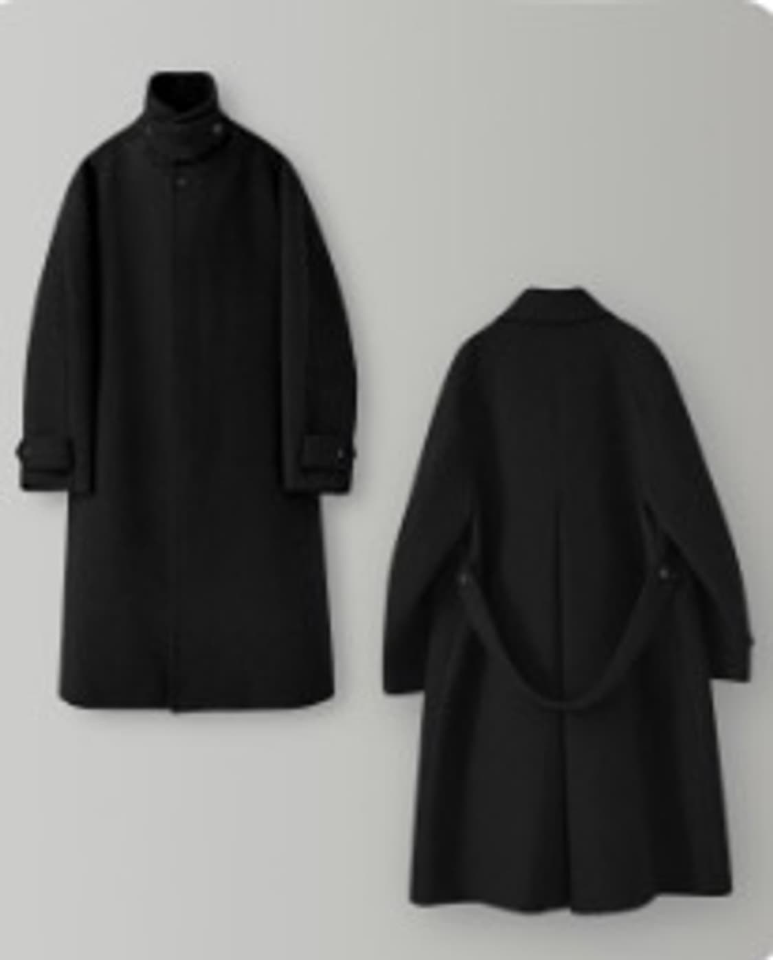 라퍼지 스토어 울리치 수티앵 칼라 오버 코트 Black 상품이미지1