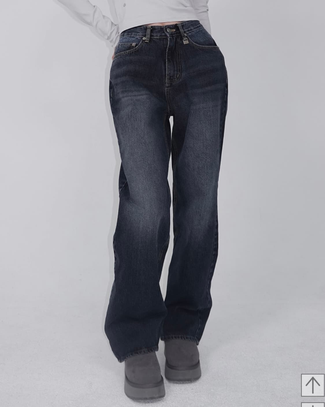 페일제이드 palejade 와이드 데님 다크블루 M 상품이미지1