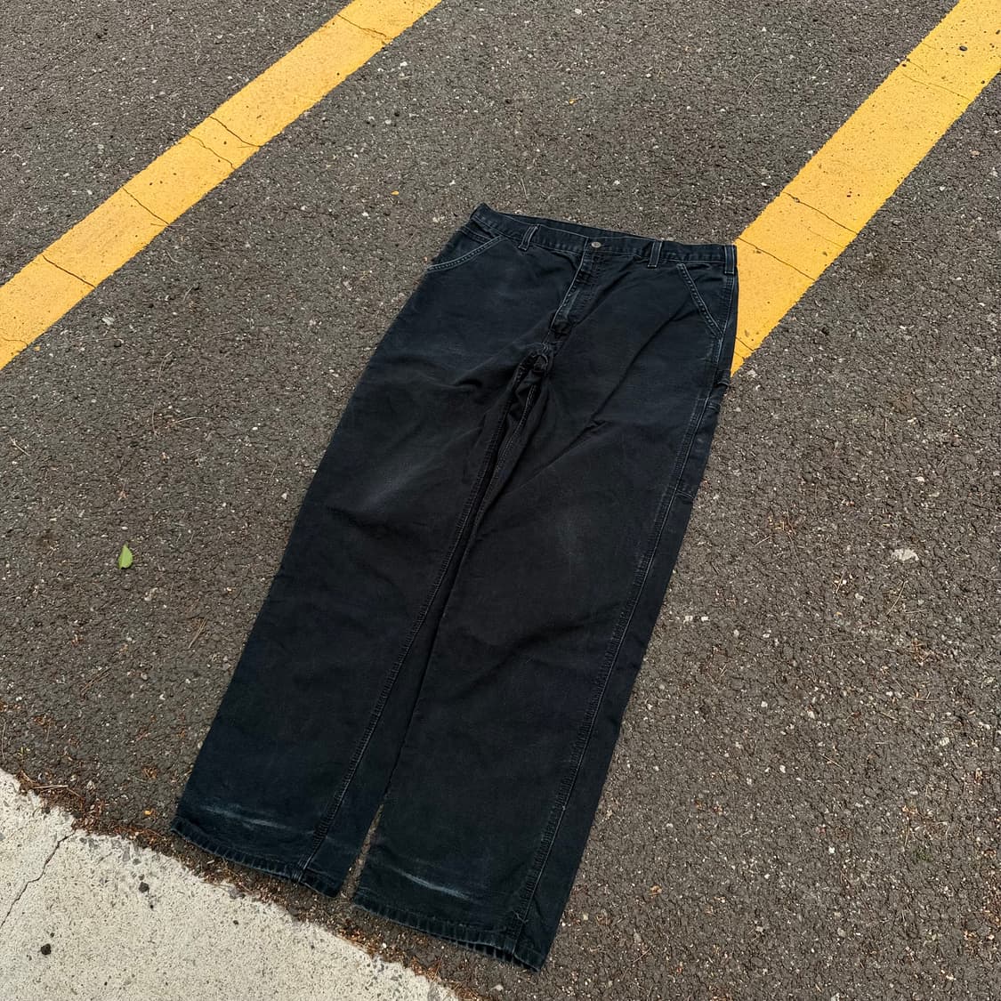 OG 칼하트 B11 BLK 싱글니 카펜터 팬츠 상품이미지3