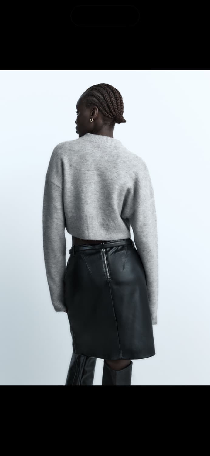 자라(zara) 울 부클 크롭 니트 상품이미지5