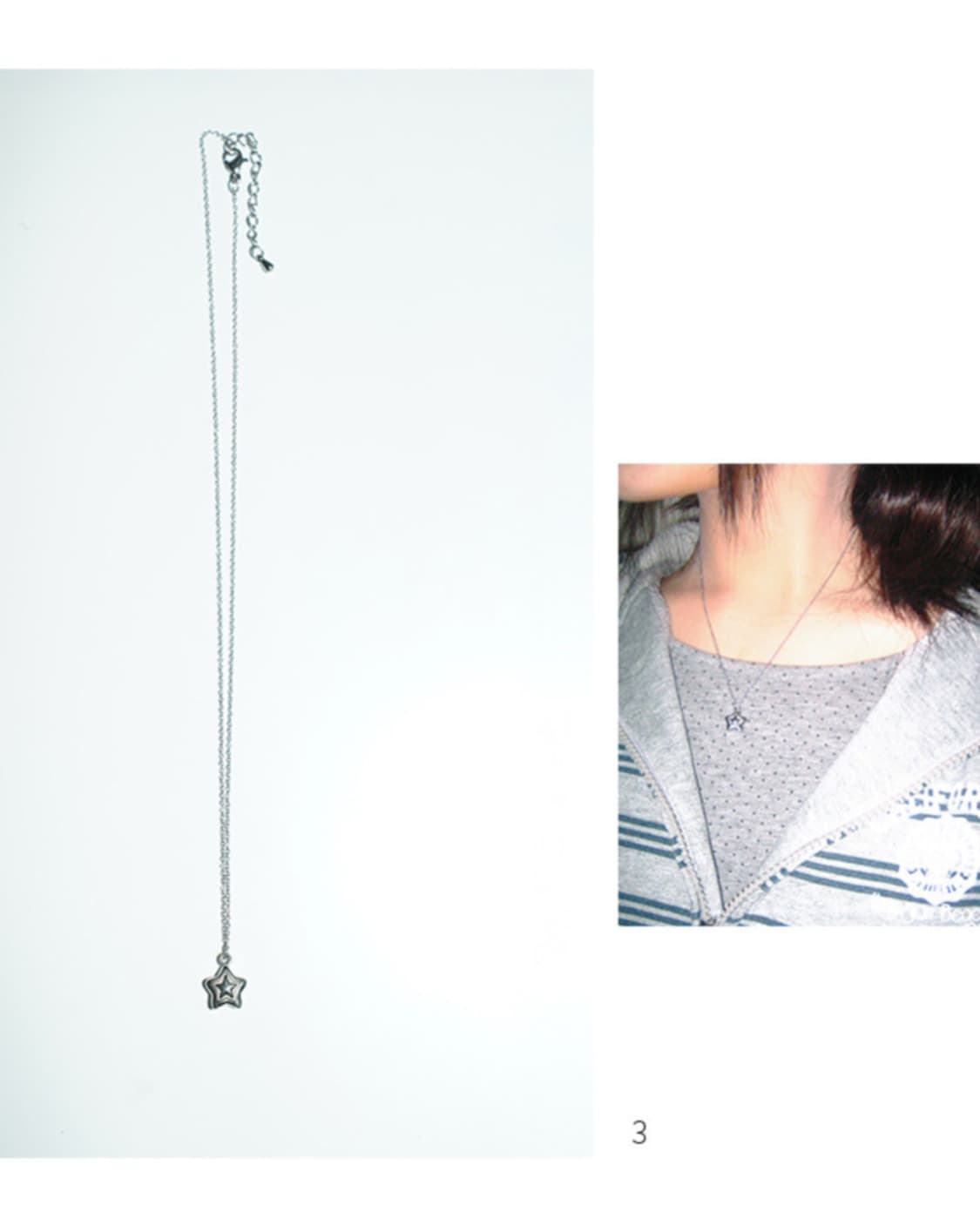 wish star necklace 위시 스타 써지컬스틸 체인 별 목걸이 상품이미지8