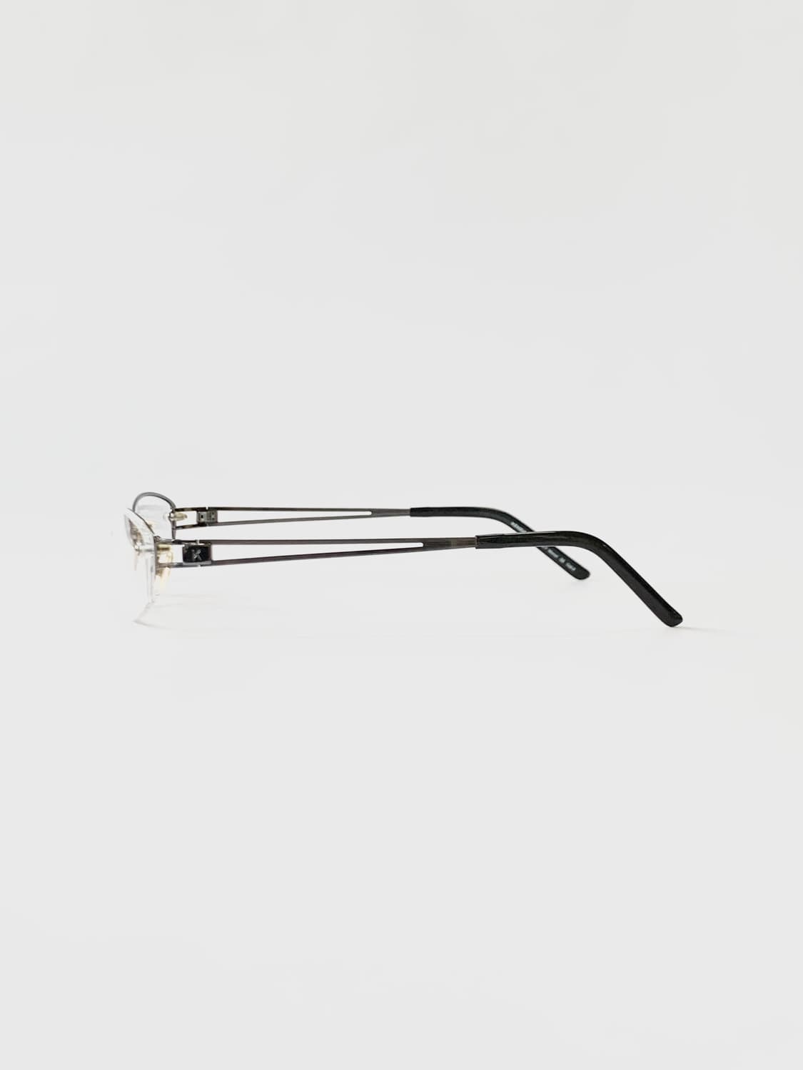 [픽키-640] 실버 티타늄 안경 무테 하프림 상품이미지4