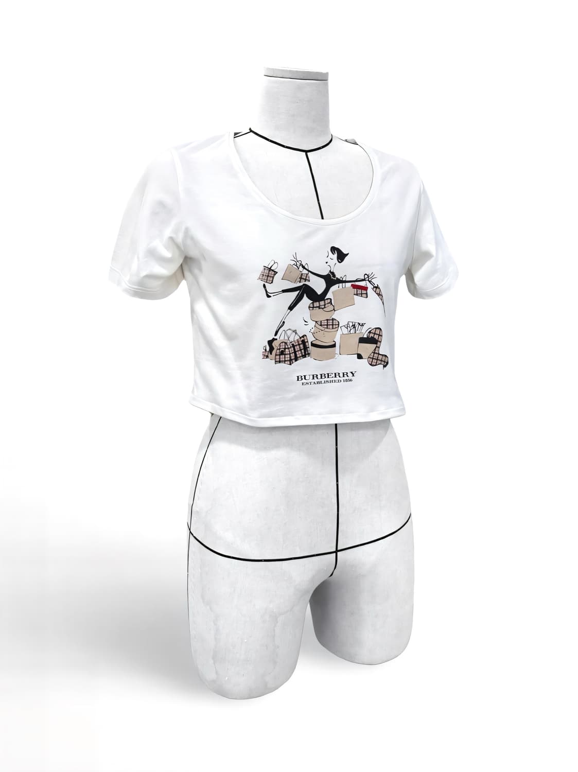 Burberry London Graphic Crop T-Shirt 상품이미지2