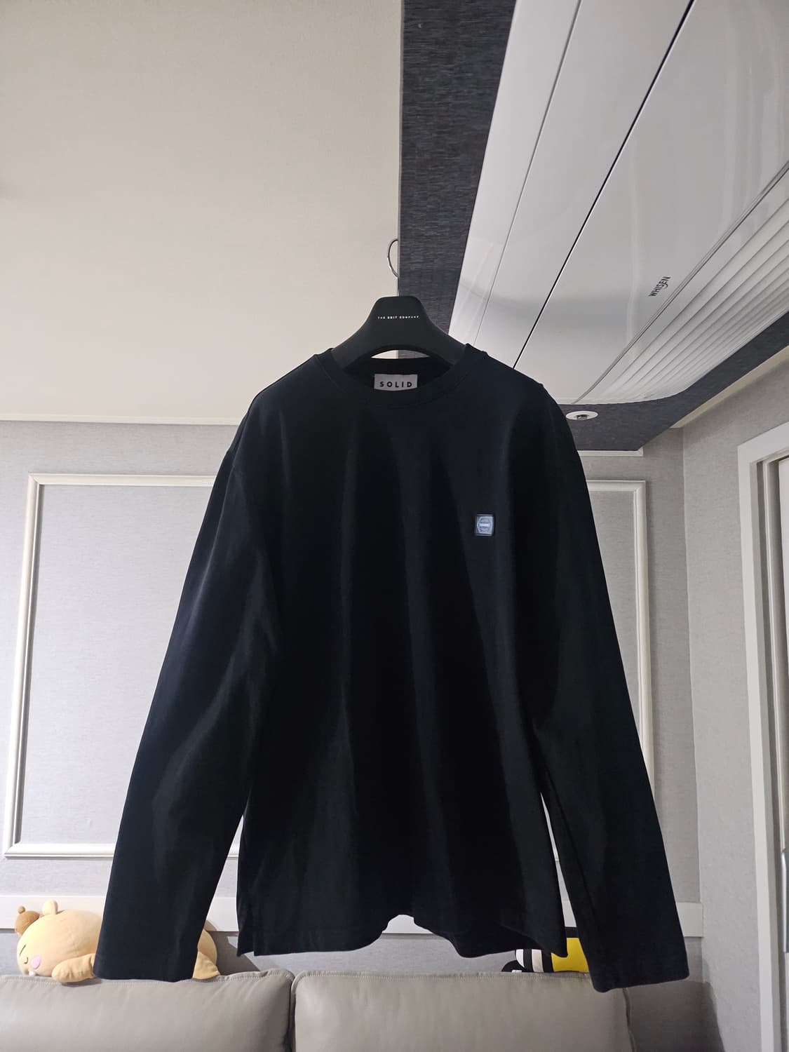 [거의 새것] 솔리드옴므 백로고 롱슬리브 긴팔 티셔츠 48 상품이미지1