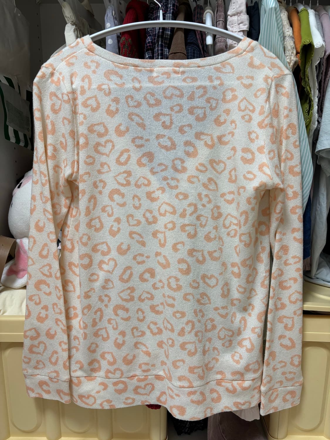 살구색 호피무늬 가디건 상품이미지2