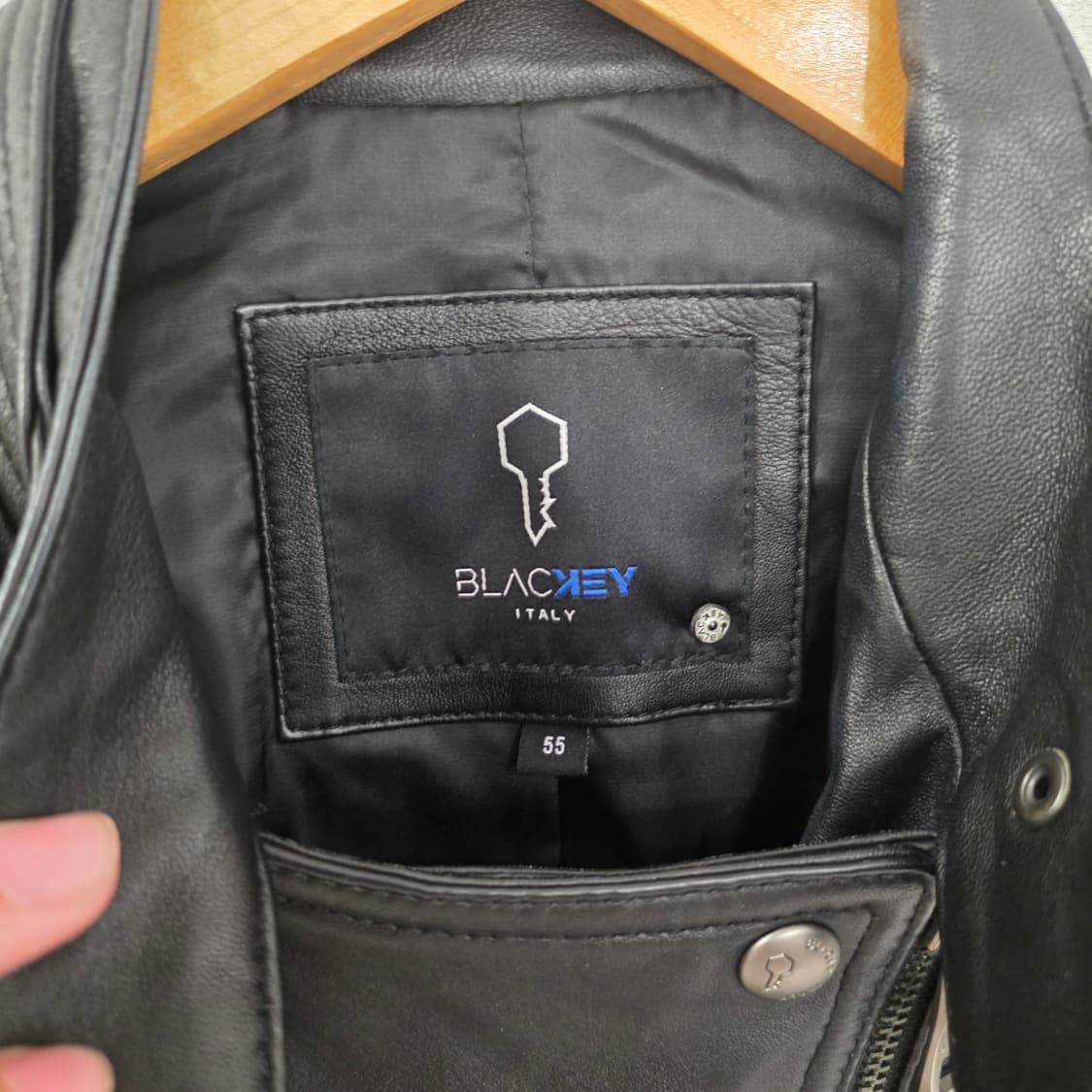 블랙키 이태리 램 스킨 라이더 자켓 55 상품이미지5