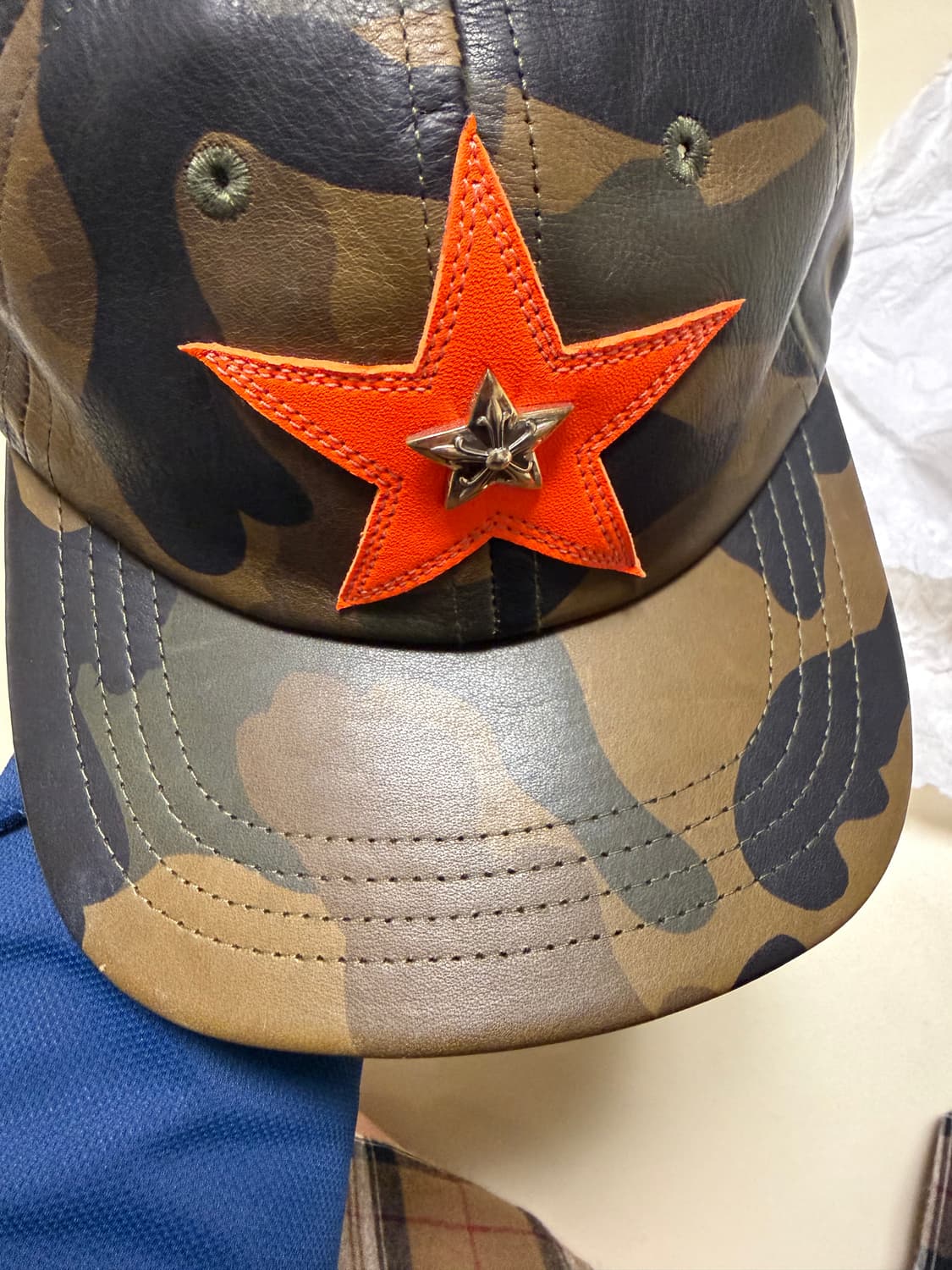 크롬하츠 정품 초레어 한정판 레더 캡 모자 새상품 상품이미지4