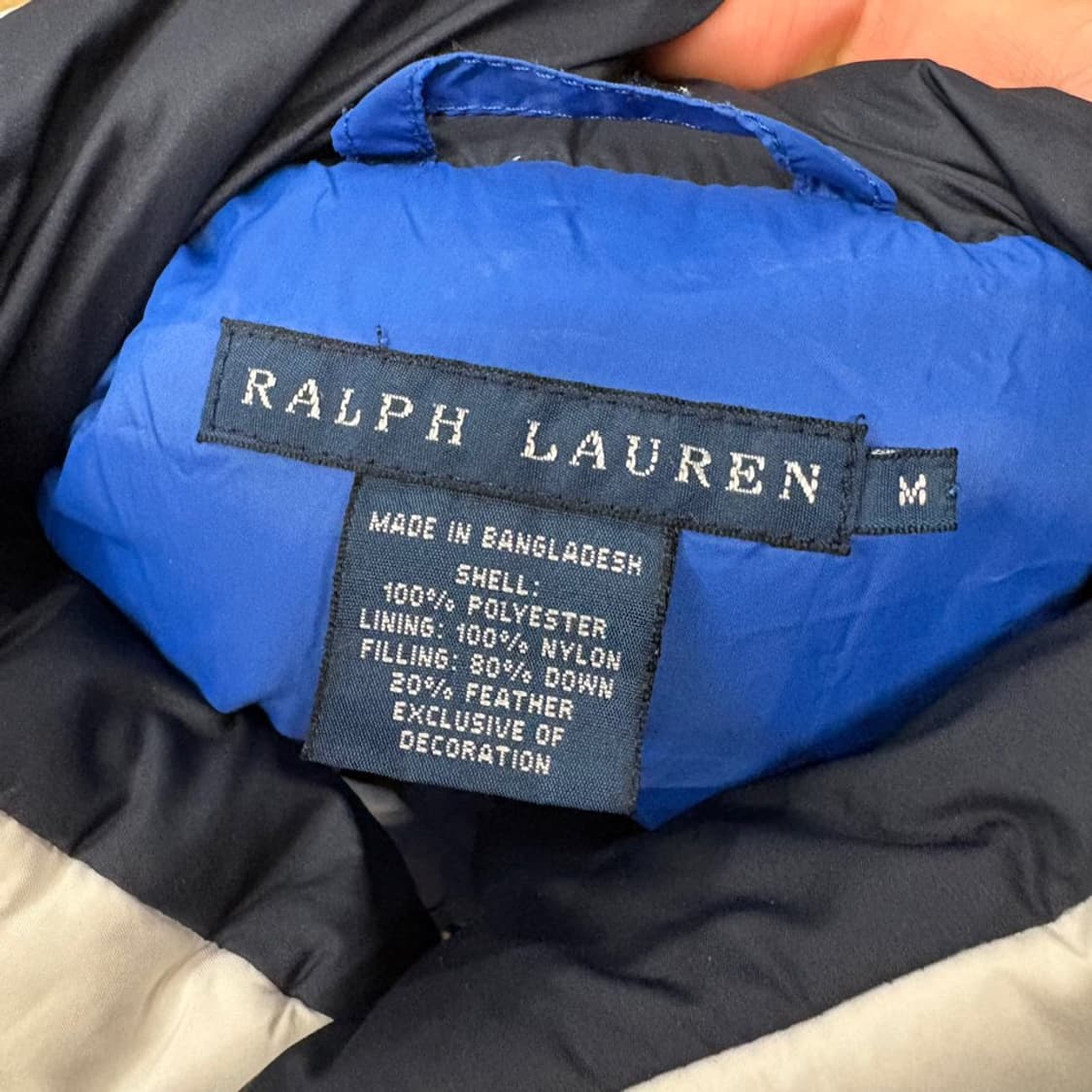 폴로 랄프로렌 화이트 블루 흰파 빅포니 패딩조끼  상품이미지4