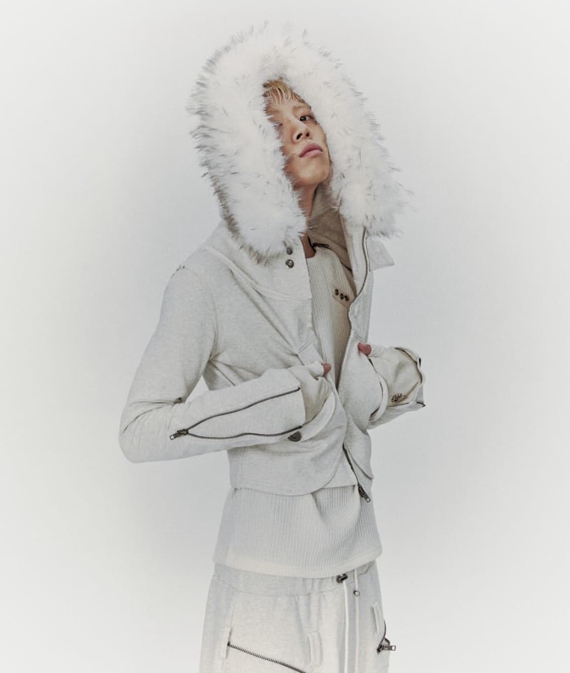 bonienkiye 퍼 후드 자켓 집업 3사이즈 보니앤키예 상품이미지9