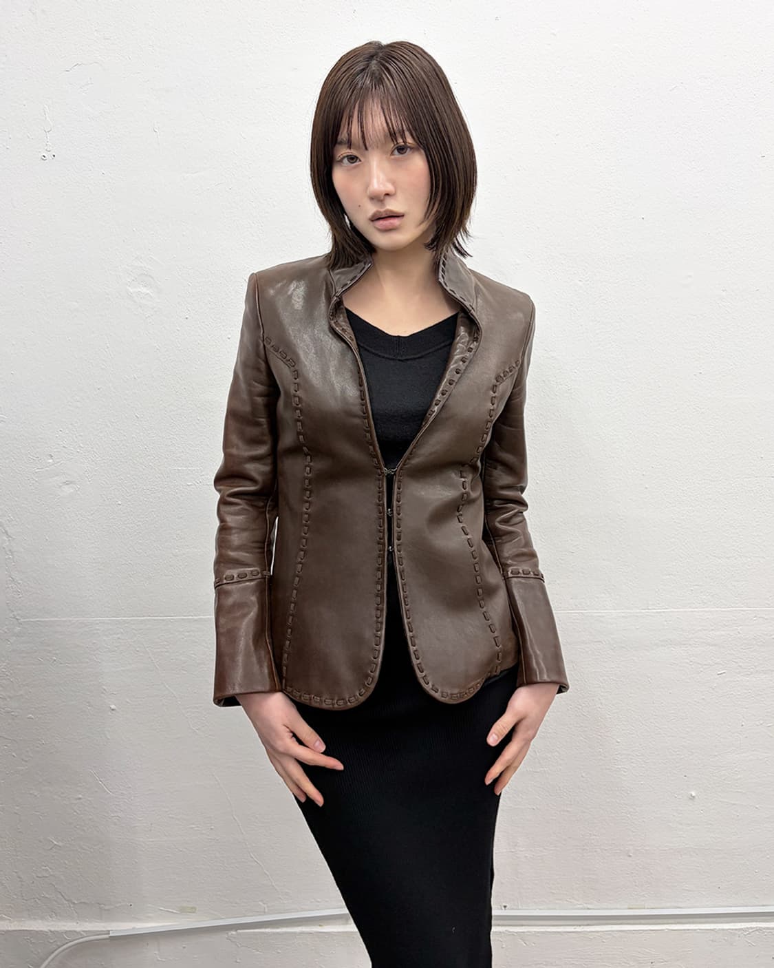 슈트레네세 램레더 파이핑 자켓 상품이미지1