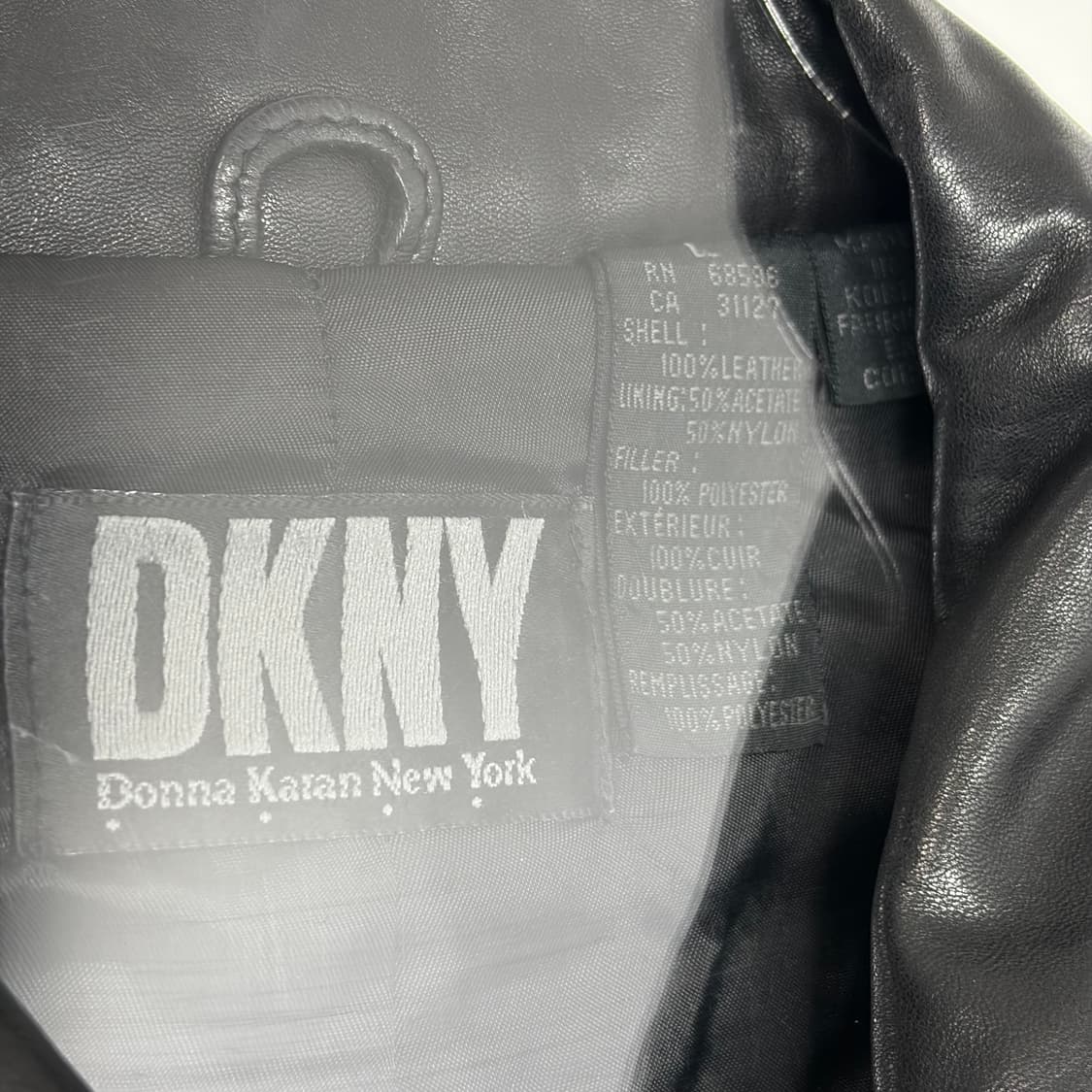 Dkny 도나카란뉴욕 가죽 집업 자켓 코트 상품이미지3