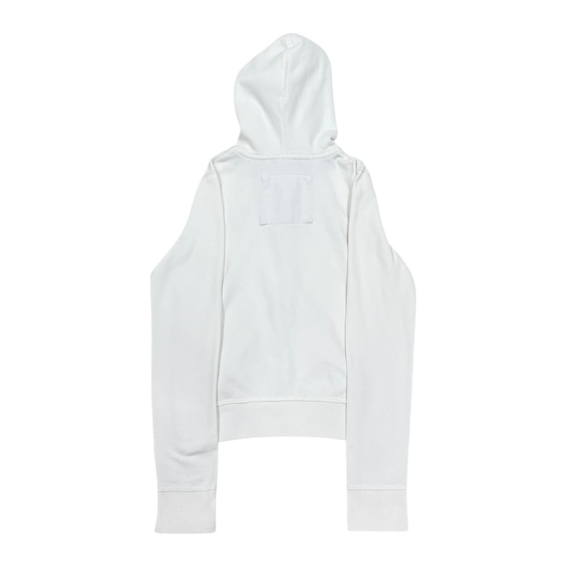 아베크롬비 빈티지 Y2K 스펠로고 기모 후드집업 자켓 화이트 M 상품이미지3