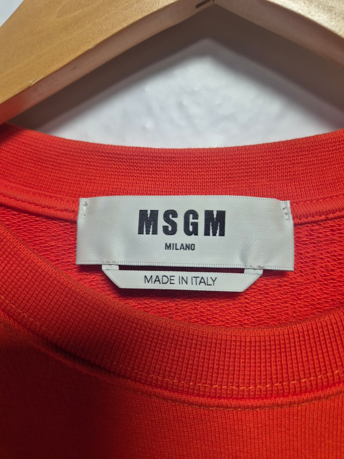 MSGM 오렌지 로고 맨투맨 M사이즈(상태A급) 상품이미지4