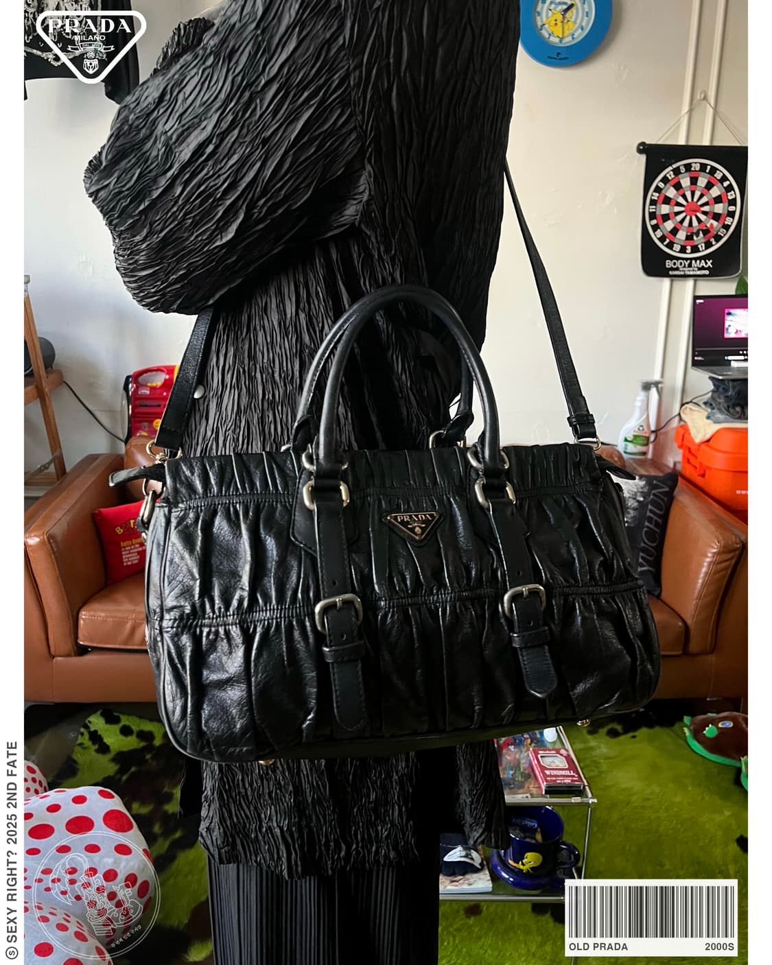 00s Old PRADA Archive Nappa Leather Bag 상품이미지1