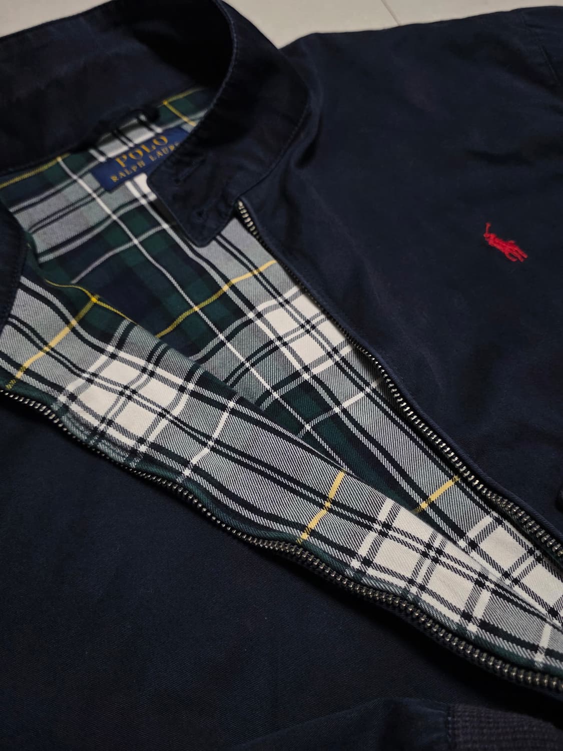 정품 폴로 랄프로렌 네이비 블루종 자켓 M 트윌 바이스윙 베이포트 바라쿠 상품이미지3