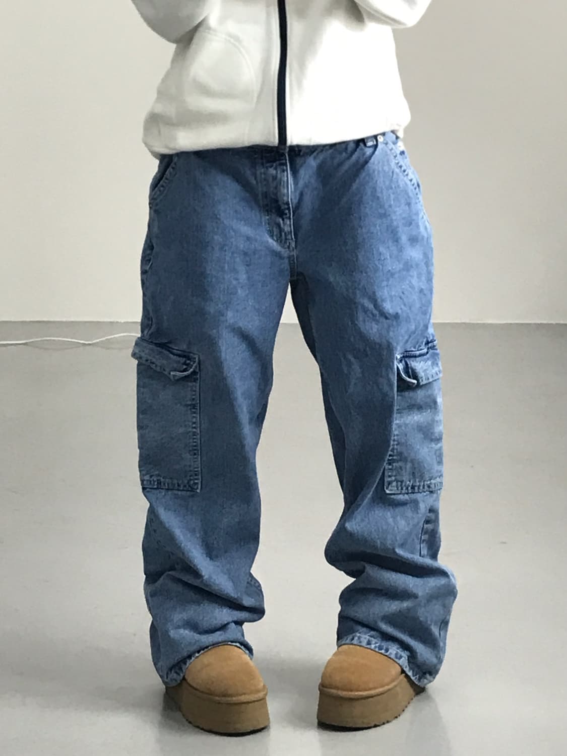 Jpn Cotton Denim Cargo Pants 상품이미지1