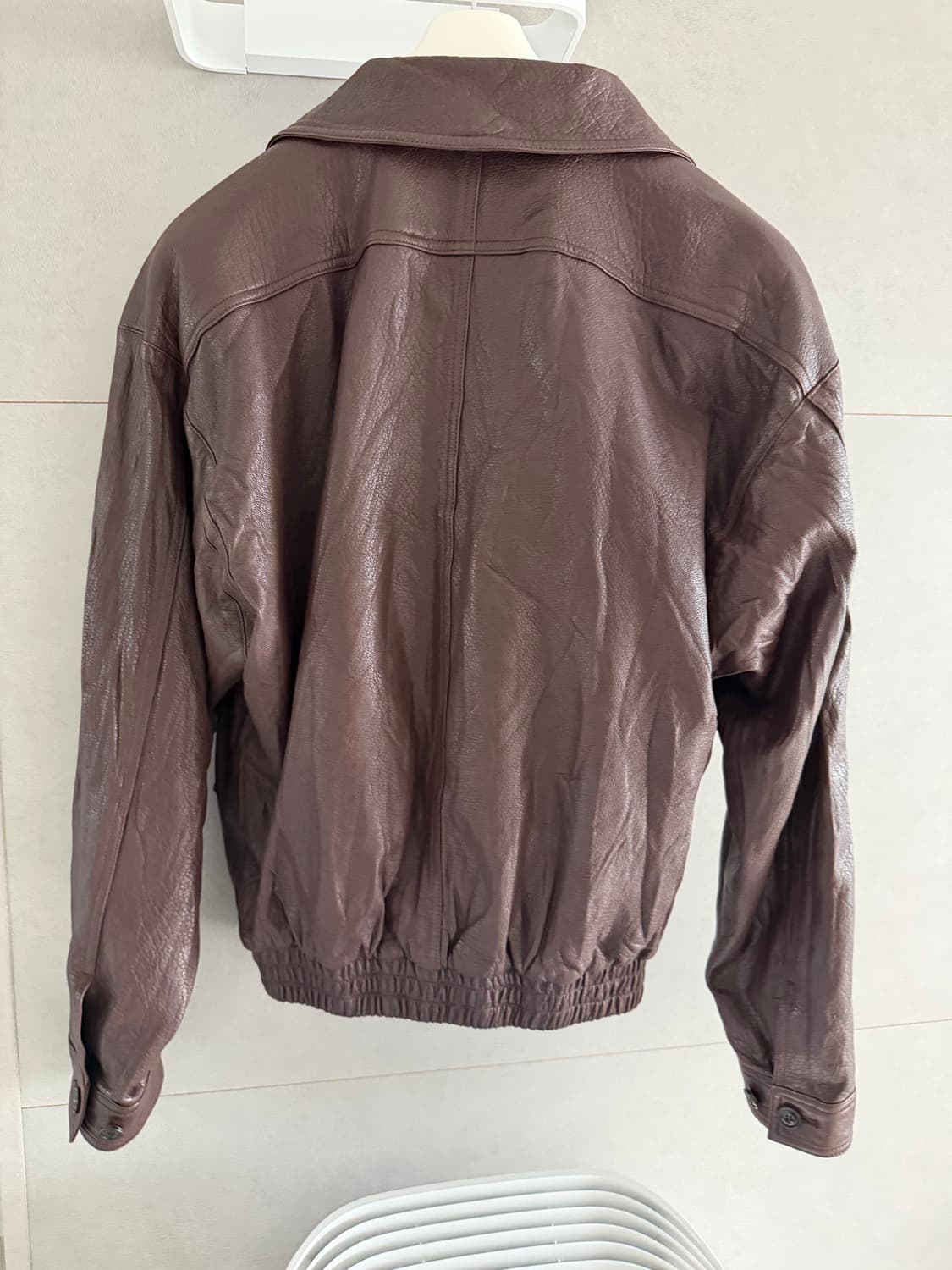 렉토 크링클 하이넥 레더 상품이미지2