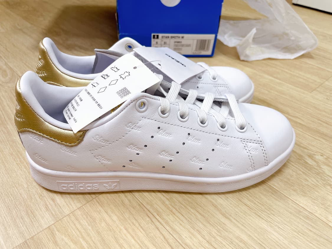 [새상품] Adidas 아디다스 스탠스미스 골드 매장판 상품이미지1