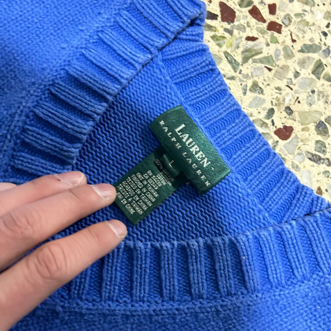 폴로(POLO RalphLauren) 빈티지 블루 브이넥 니트 상품이미지4