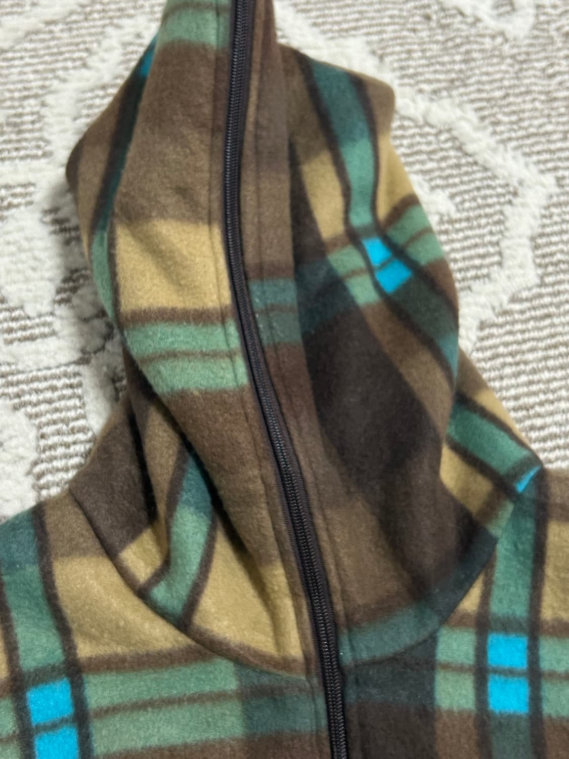 민트초코 후리스 후드 베스트 모리걸 히피 라떼모리 상품이미지3