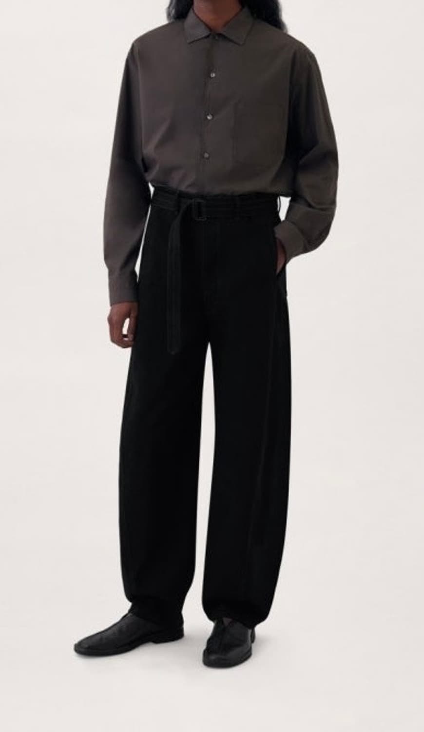 [48] 르메르 트위스티드 벨티드 팬츠 블랙 상품이미지1