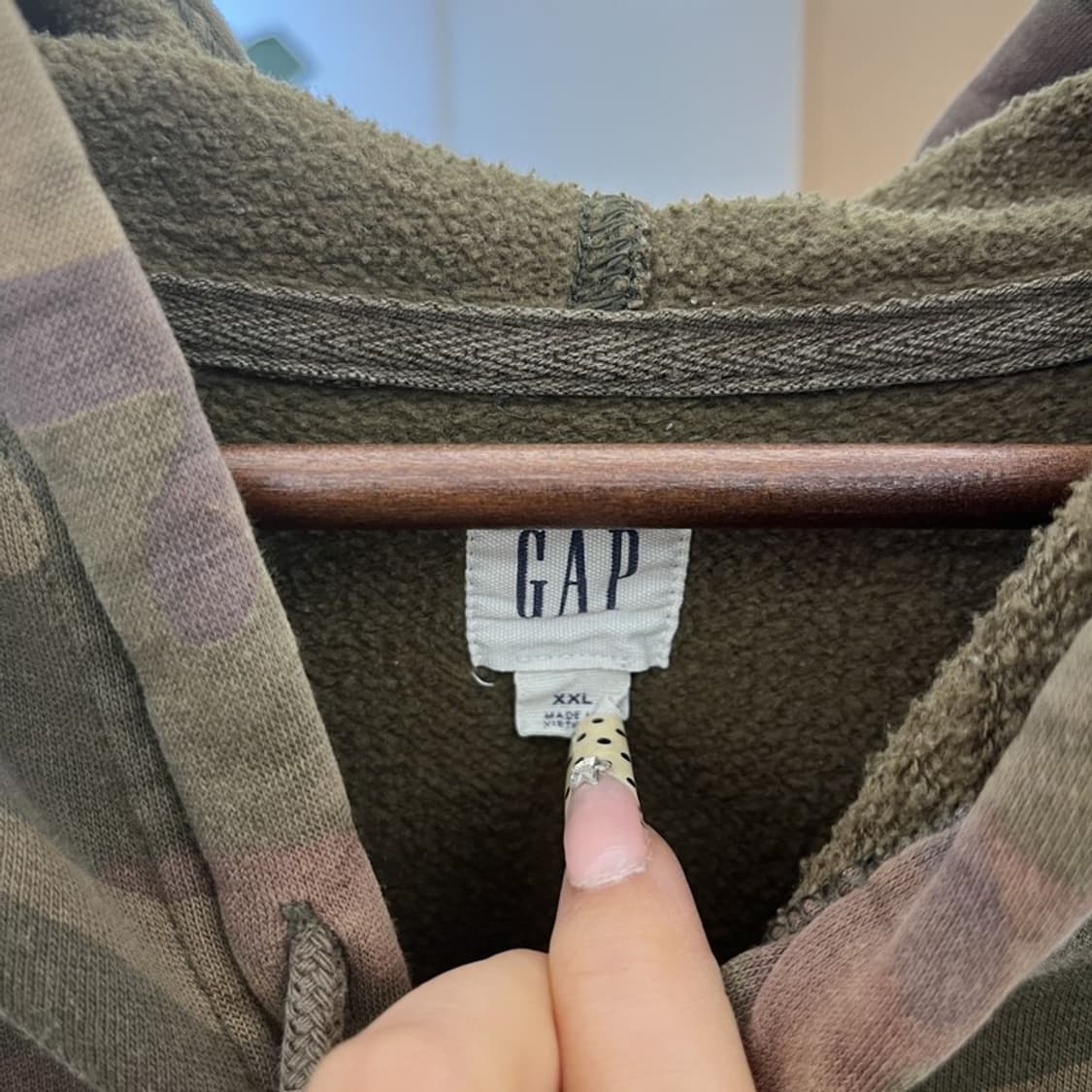 갭 빈티지 Y2K 00's 밀리터리 카모플라주 후드티 XXL C10016 상품이미지5