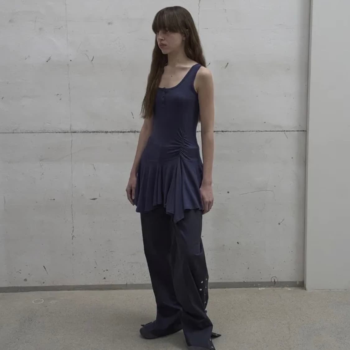 LCDC FRILL SLEEVELESS TOP (DARK NAVY) 상품이미지2