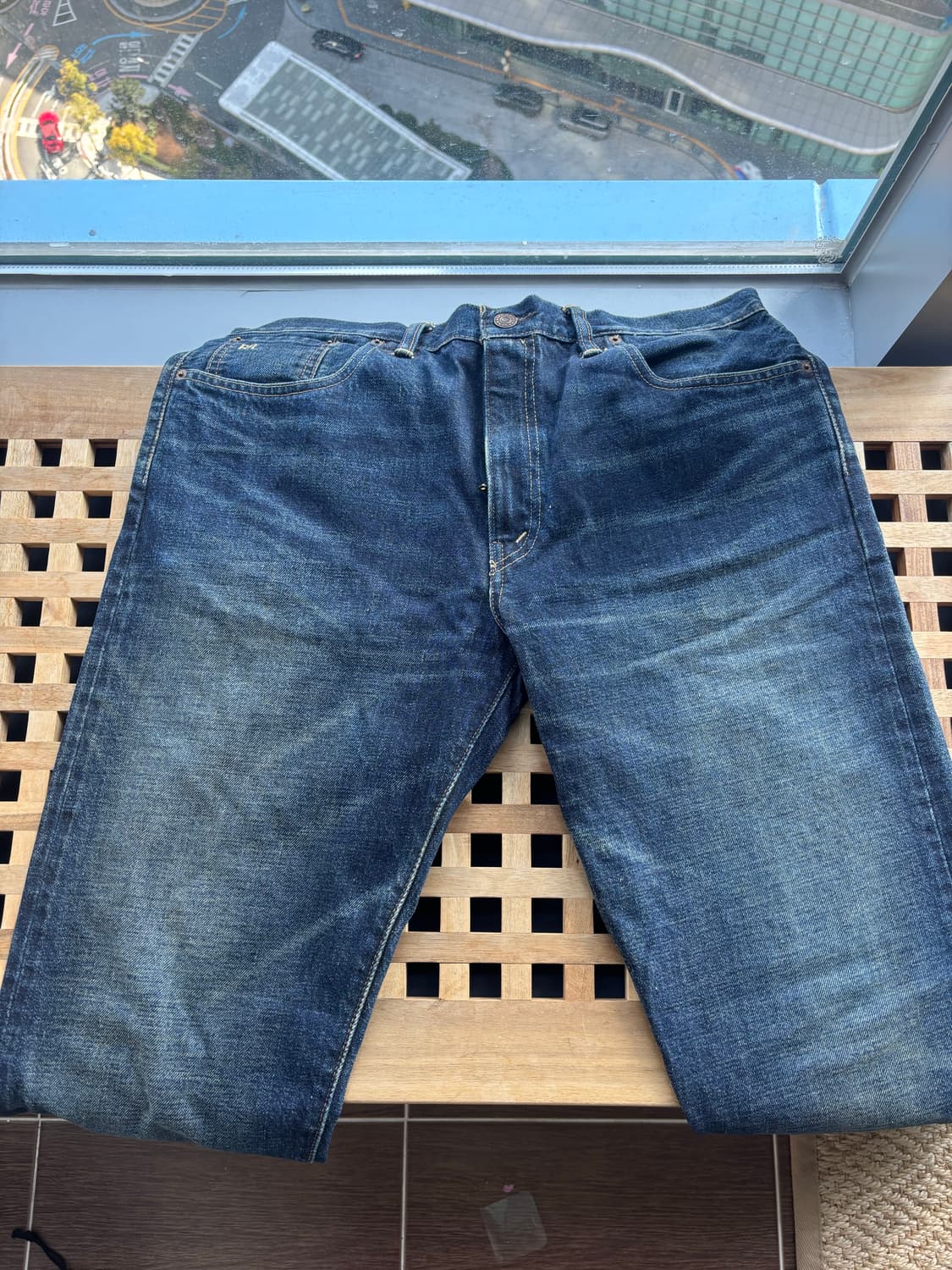 RRL 슬림 내로우 데님 진 34x32 상품이미지6